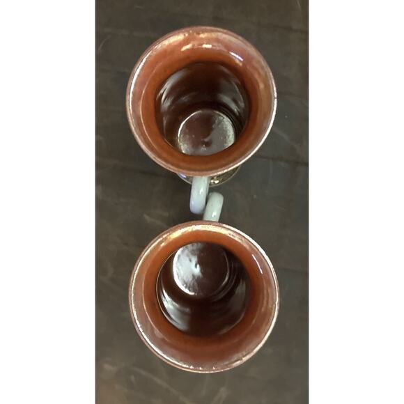 Two Vintage Otagiri Studio Pottery Footed Handle Geese Mugs - Picture 4 of 6